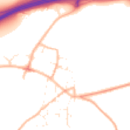 Daytime road noise heatmap for DT2 8XG