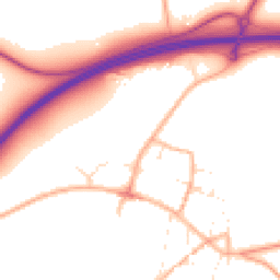 Daytime road noise heatmap for DT2 8ZL