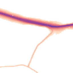 Daytime road noise heatmap for DT2 9AA