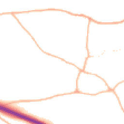 Daytime road noise heatmap for DT2 9EN