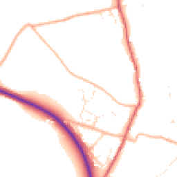Daytime road noise heatmap for DT2 9FR