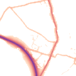 Daytime road noise heatmap for DT2 9FS