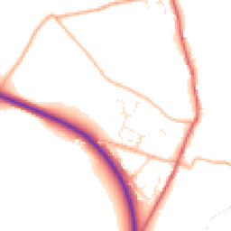 Daytime road noise heatmap for DT2 9FU
