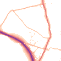 Daytime road noise heatmap for DT2 9FX