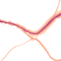 Daytime road noise heatmap for DT2 9LL