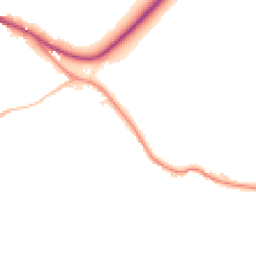 Daytime road noise heatmap for DT2 9LQ