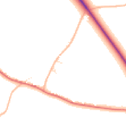 Daytime road noise heatmap for DT2 9NN