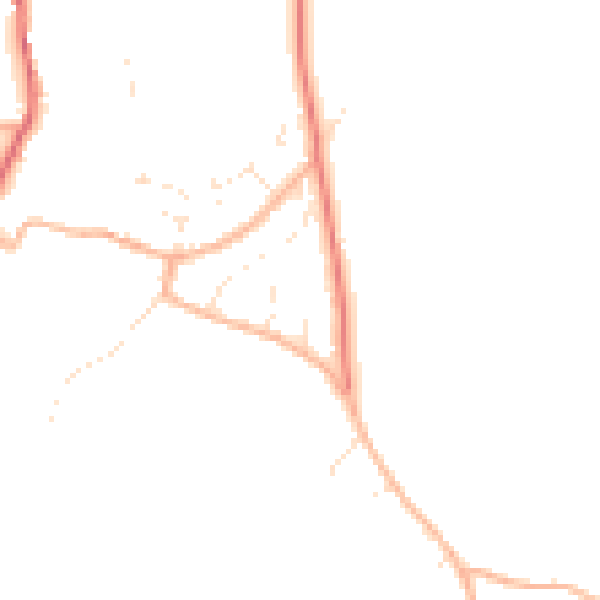 Daytime road noise heatmap for DT2 9QB