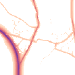 Daytime road noise heatmap for DT2 9QR