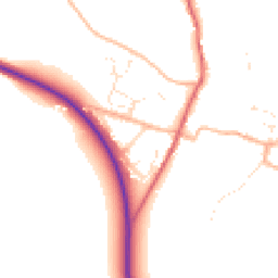 Daytime road noise heatmap for DT2 9QU