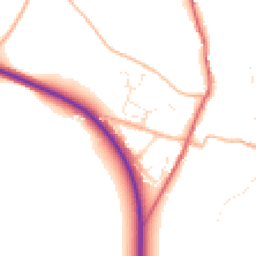 Daytime road noise heatmap for DT2 9QY