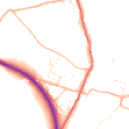 Daytime road noise heatmap for DT2 9RP