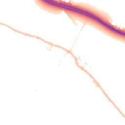 Daytime road noise heatmap for DT2 9SB