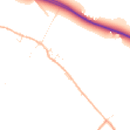 Daytime road noise heatmap for DT2 9SG