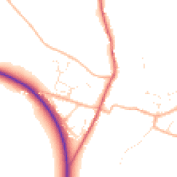 Daytime road noise heatmap for DT2 9SZ