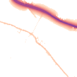 Daytime road noise heatmap for DT2 9TL