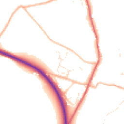 Daytime road noise heatmap for DT2 9UQ