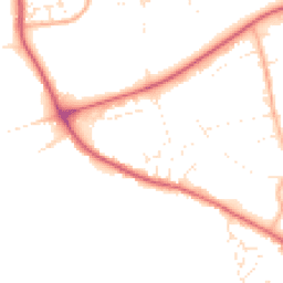 Daytime road noise heatmap for DT3 4AA