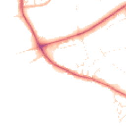 Daytime road noise heatmap for DT3 4AB
