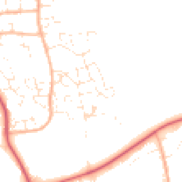 Daytime road noise heatmap for DT3 4AH