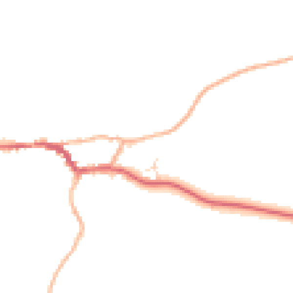 Daytime road noise heatmap for DT3 4JW