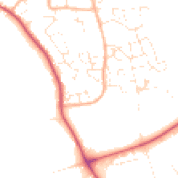 Daytime road noise heatmap for DT3 4LW