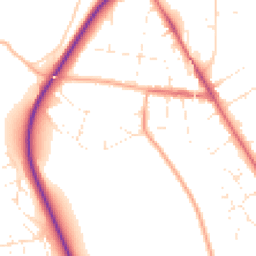 Daytime road noise heatmap for DT3 5HA
