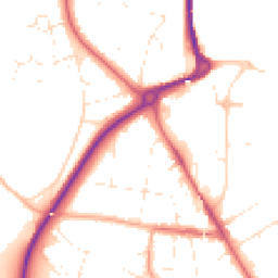 Daytime road noise heatmap for DT3 5JY