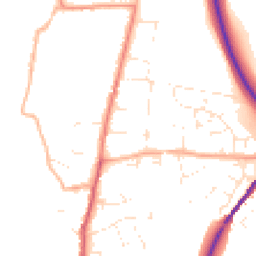 Daytime road noise heatmap for DT3 5NP