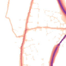 Daytime road noise heatmap for DT3 5PF