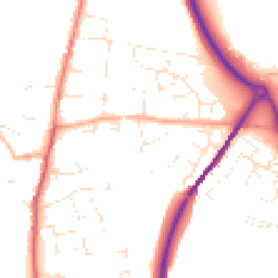 Daytime road noise heatmap for DT3 5PJ
