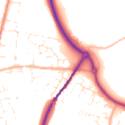 Daytime road noise heatmap for DT3 5SX