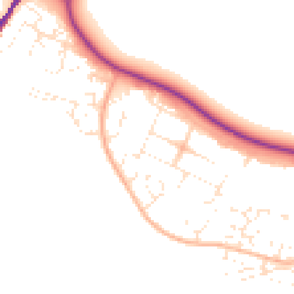 Daytime road noise heatmap for DT3 6AH
