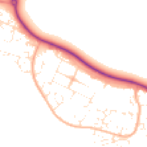 Daytime road noise heatmap for DT3 6AR