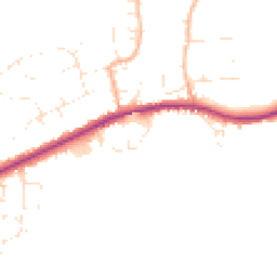 Daytime road noise heatmap for DT3 6BT
