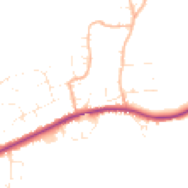 Daytime road noise heatmap for DT3 6DB