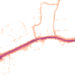 Daytime road noise heatmap for DT3 6DE