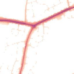 Daytime road noise heatmap for DT3 6DY