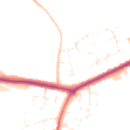 Daytime road noise heatmap for DT3 6NW