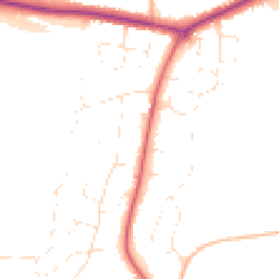 Daytime road noise heatmap for DT3 6PY