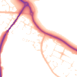 Daytime road noise heatmap for DT3 6QX