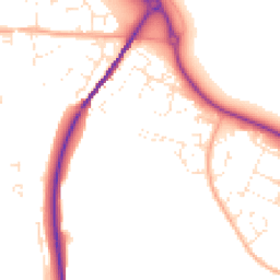 Daytime road noise heatmap for DT3 6SE