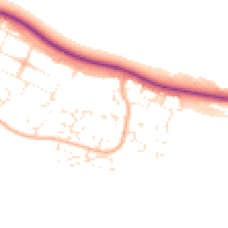Daytime road noise heatmap for DT3 6SG