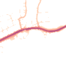 Daytime road noise heatmap for DT3 6TA