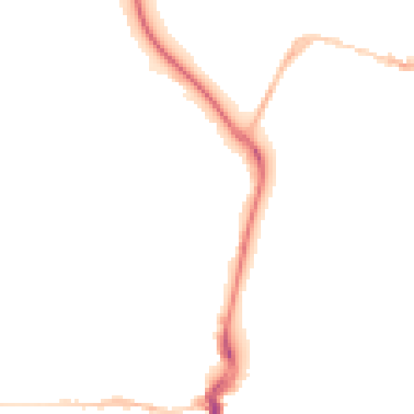 Night-time road noise heatmap for DT4 0AB