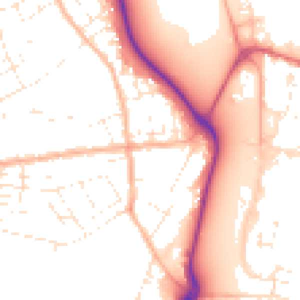 Daytime road noise heatmap for DT4 0AD