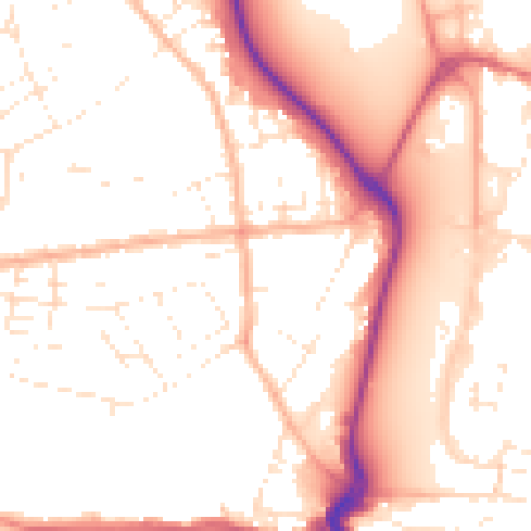 Daytime road noise heatmap for DT4 0AP