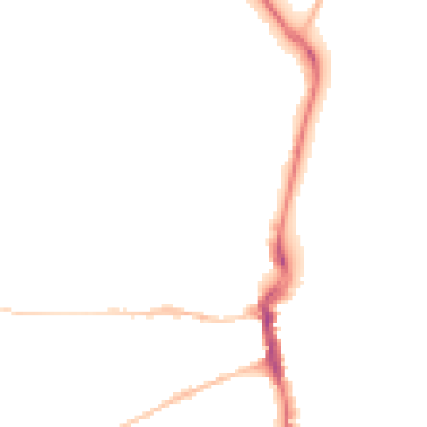 Night-time road noise heatmap for DT4 0AY