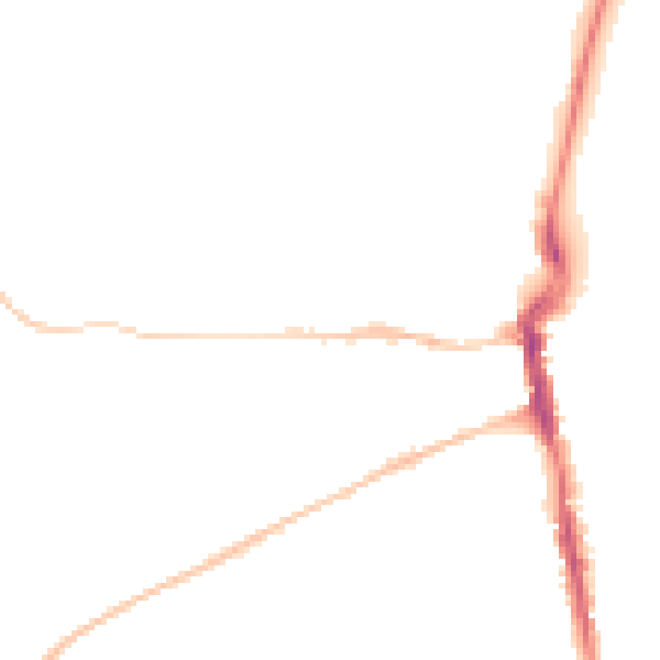 Night-time road noise heatmap for DT4 0BN