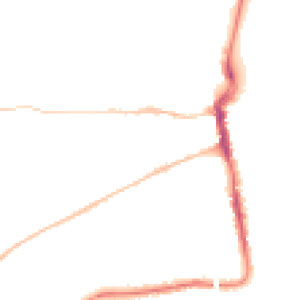 Night-time road noise heatmap for DT4 0BZ